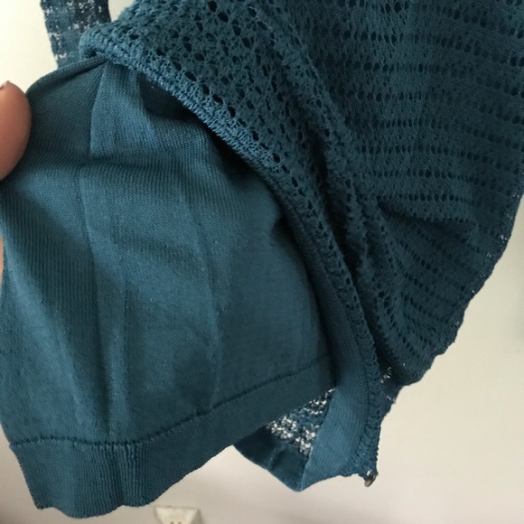 Lacoste Layered Tank Sweater, Turquoise Blue-Green - Picture 5 of 7